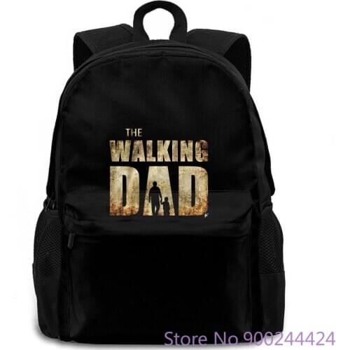 The Walking Dad Parody Father Son Fathers Day Mens women men backpack laptop travel school adult student