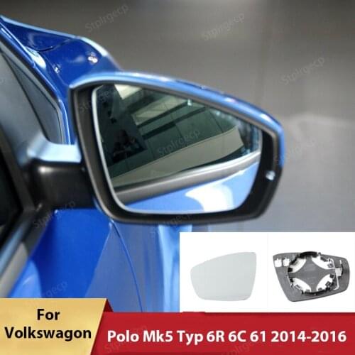 Excellent Side View Rearview Heated Wing Replacement Mirror Glass For Volkswagen Polo Mk5 Typ 6R 6C 61 2014-2016 car accessories