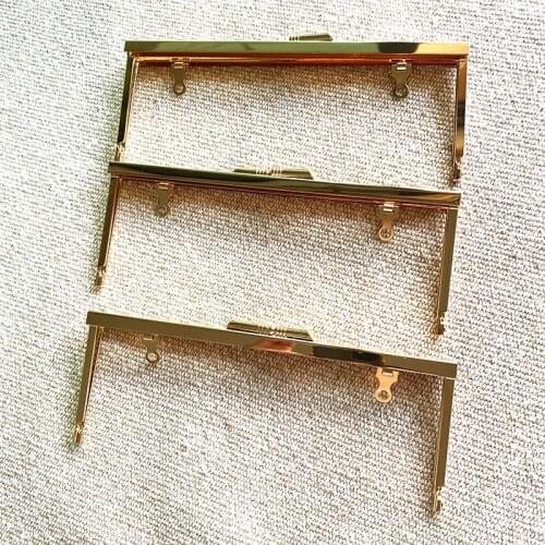Gold Purse Frame 8 inch Modern Clutch Metal Frame Pursemaking Supplies