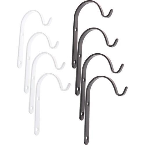 4PCS Iron Garden Hanging Wall Brackets Outdoor Basket Plant Pot Lantern Hanger Hook Decor 70 x 42 x 9mm