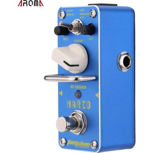 AROMA AMO-3 Mario Bit Crusher Electric Guitar Effect Pedal Mini Single Effect with True Bypass guitar pedal guitar accessories