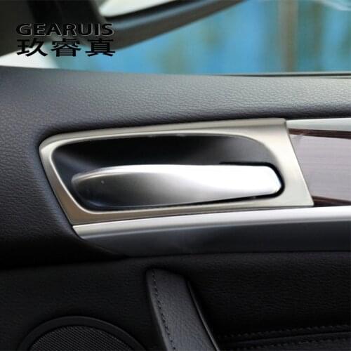 Car Styling For BMW E70 E71 X5 X6 Auto Accessories Interior Carbon Fiber Car Stickers Door Handle Bowl Frame Covers Trim Decals