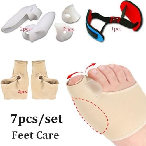 Free Shipping Bunion Sleeves Hallux Valgus Corrector Alignment Toe Separator Metatarsal Splint Orthotics Pain Relief Foot Care