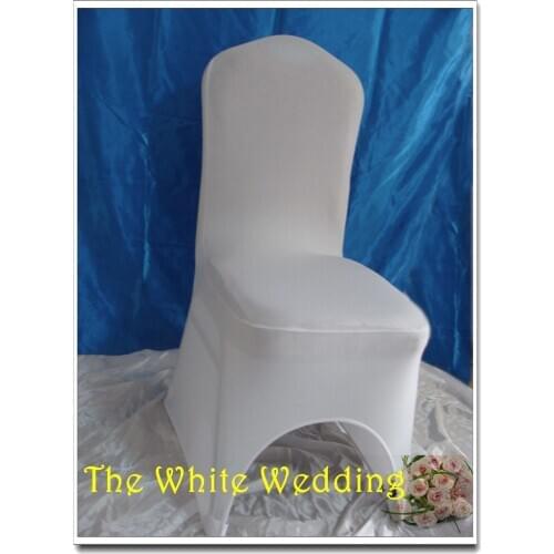 Free shipping to Russia lycra White Chair Covers for Wedding Easy To Use spandex chair covers for banquet chairs