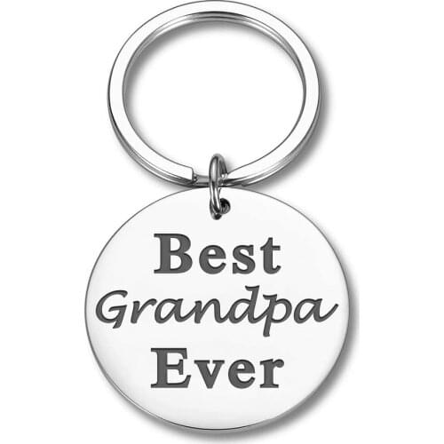 Grandfather Keychain Grandpa Gifts for Grandfather From Grandchild Christmas Gift Best Grandpa Ever Granddad Family Keyring