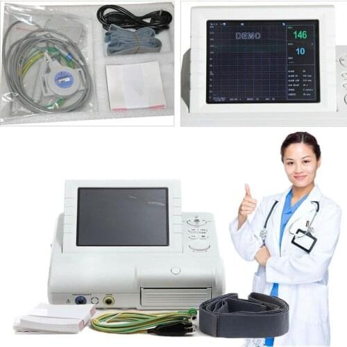 CONTECMS800G Fetal Doppler Ultrasound Monitor 24H Recorder Prenatal Heart Rate Movement FHR TOCO FMOV Single Probe Thermal Paper