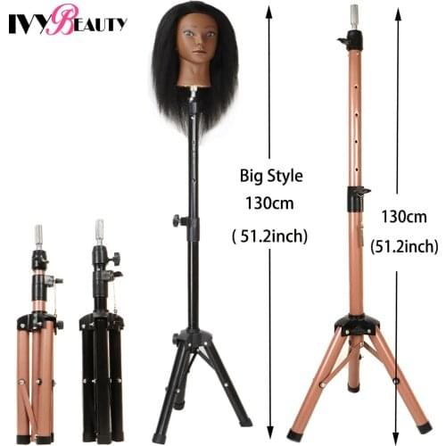 Mannequin Manikin Head Tripod Adjustable Wig Tripod Stand Holder For Wigs Heads Hairdressing Training Head Wig Making Tools