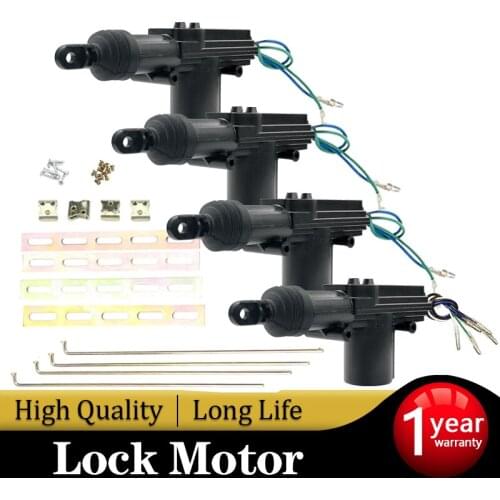 Hippcron Car Lock Door Remote Control Keyless Entry System Locking Kit with 4 Door Lock Actuator Universal 12V