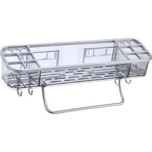 Multifunctional Bathroom Shelf Storage Rack With Hooks For Corner Shampoo Towel Storage Rack Accessories
