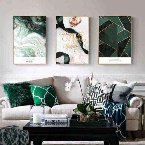 Customizable Scandinavian geometric wall canvas, Nordic printed art, abstract decorative painting poster, modern image, livinfg