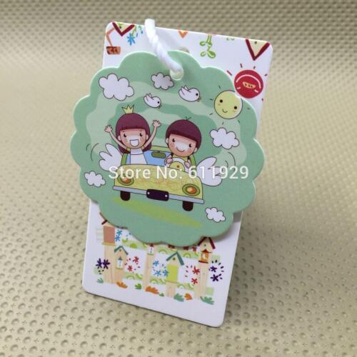 Custom cute shape cutting tags/paper hang tag/garment tags printing/kids clothing printed label/clothing price tag brand logo