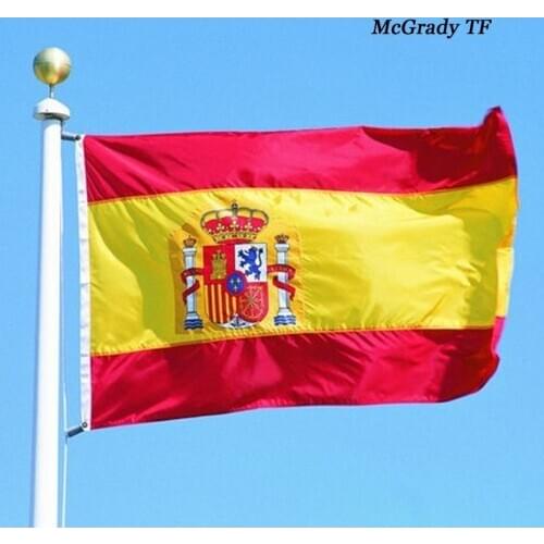 Spain Flag Super Poly Football FLAG Indoor Outdoor Polyester Flag National Pennants Flag Home Dcoration Accessories Modern