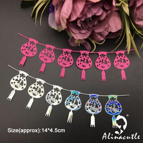 Metal Cutting Die Chinese Festival Lantern FU Banner Scrapbooking Paper Craft Handmade Card Album Punch Art Cutter Alinacutle