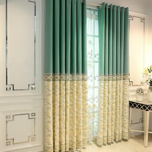 Luxury Floral Blackout Curtains for The Living room Bedroom European Elegant Home Decorative Window Curtain Blinds Drapes fabric