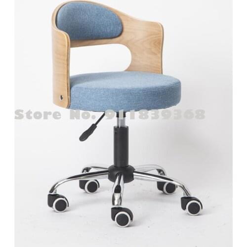European Style Solid Wood Back Home Computer Chair Modern Simple Small Family Office Study Chair Student Study Swivel Chair