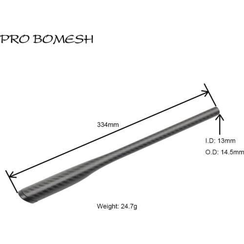 Pro Bomesh Taper Carbon Tube 33.4cm Grip 3K Woven Triangle Butt Rod Building Component Handle Rod Repair DIY Blank Accessory