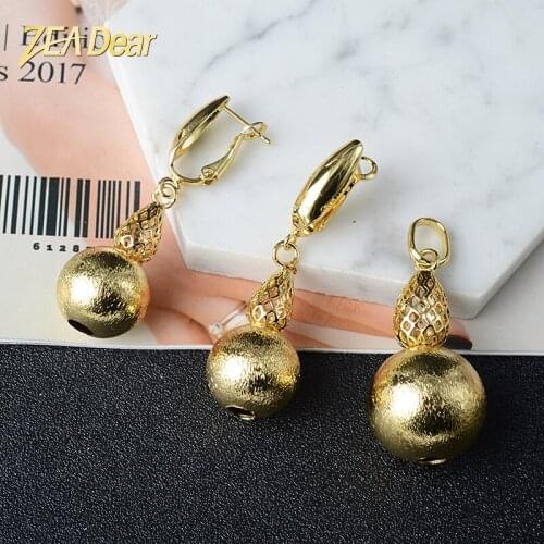 Zea dear Jewelry 2021 Fashion Copper Sets For Women Gold And Silver Earrings Pendant High Quality geometric Luxury Gifts