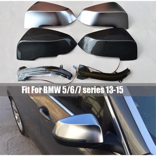 Replaced Side Mirror Cover Cap For BMW 5 6 7 Series Silver For BMW F01 F02 F03 F04 2013 2014 2015 Mirror Cover Cap