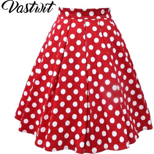 Womens Pleated Vintage Skirts Stretch Waist Floral Print Casual Midi Skirt