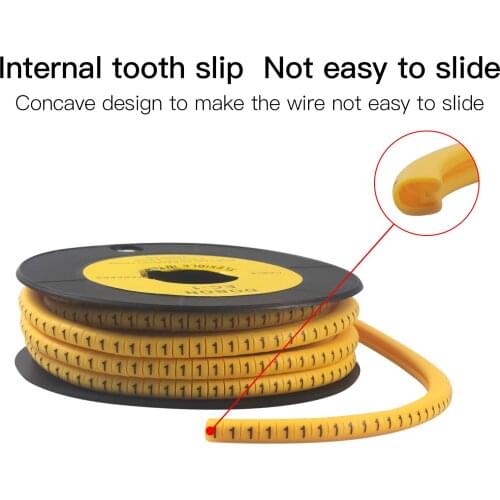 1.5mm/2.5mm/4mm/6mm Square Number Tube Cable Marker Colorful Mark Wire Markers cabe marker 0-9 number