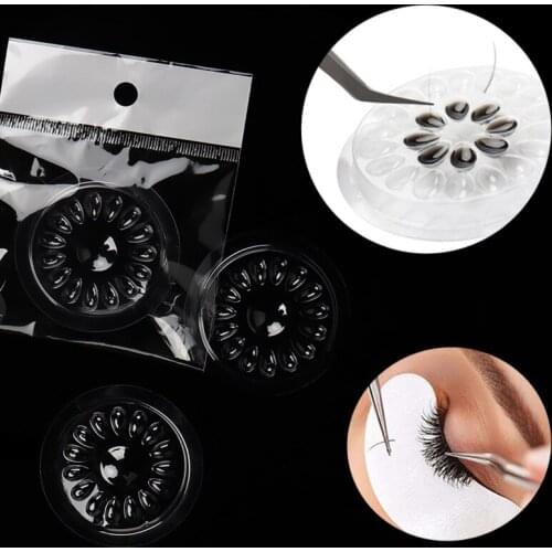 10/20/50/100pcs Large Disposable Transparent Glue Gasket Eyelash Flowering Extension Glue Plastic Gasket Planting Eyelashes Tool