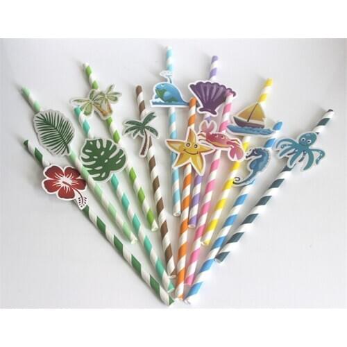 10PCS Whale Ocean Animal Flower Plant Straws Drinking Straws For Christmas Birthday Wedding Decorative Party Decoration Supplies