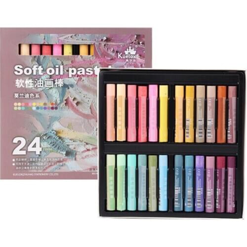 24 Colors Morandi Color Series Gorle Artist Soft Oily Oil Pastel Can Be Washed Childrens Pastel Stick Crayons