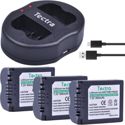 3pcs CGA-S006 S006 S006A DMW-BMA7 DMW BMA7 Battery +USB Dual Charger for Panasonic DMC FZ7 FZ8 FZ18 FZ28 FZ30 FZ35 FZ38 FZ50