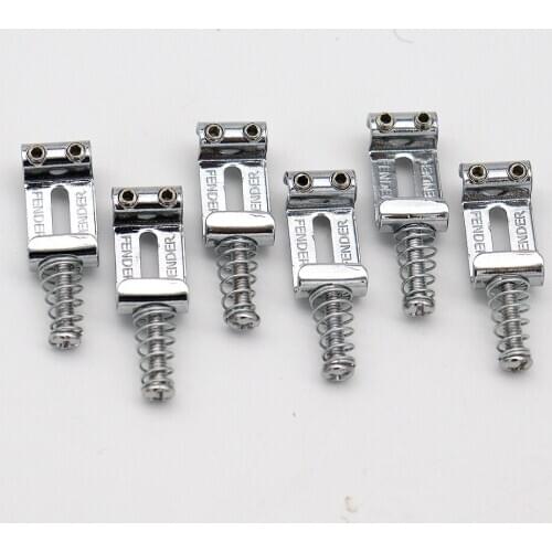 6 Pcs Vintage Guitar Bridge String Saddles for FD ST Electric Guitar Replacement parts