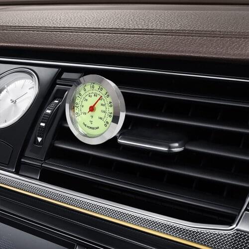 Interior Accessories Car Styling Luminous Thermometer Hygrometer Car Ornaments Decoration Automobile Air Vent Clip