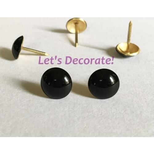 Free Shipping 500pcs/lot 11mm Black Color Printed Home or Garden Decorative Tack, Hobnail, Upholstery Nail