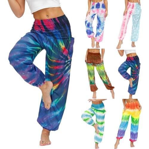 Bohemian Women Men Pants Casual Woman High Waist Thai Harem Trousers Baggy Loose Aladdin 2020 Boho Festival Hippy Smock pants7.9