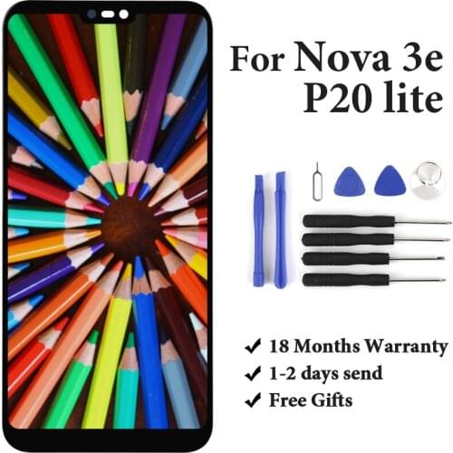 For P20 Lite Lcd Display Touch Screen Digitizer Assembly For HUAWEI nova 3e Replacement parts with Frame Best Quality