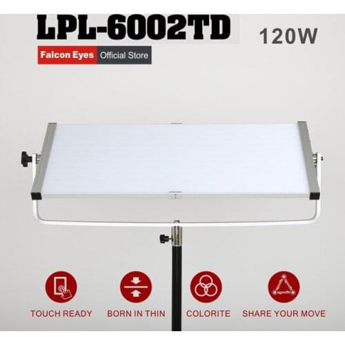 FalconEyes Diving Video Light 120W SoftDaylight Panel Light Dimmable 600pcs LED Studio Photo Video Interview Lighting LPL-6002TD