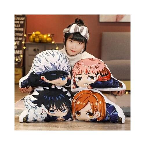 Anime Jujutsu Kaisen Gojo Satoru Kugisaki Figurines Plush Toy Stuffed office Pillow for Girls Home Indoor Sofa Cushion Decor