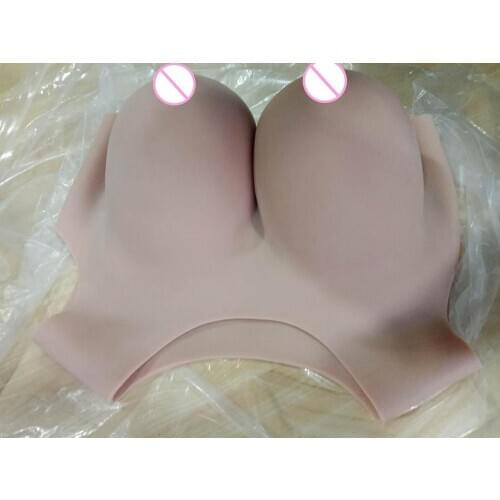 Round Collar Neck Fake Artificial Boobs C/D/F CUP Realistic Silicone Breast Forms Crossdresser Shemale Transgender Drag Queen 1G