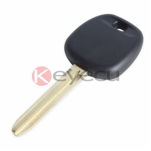 KEYECU New Uncut Transponder Key Fob With 4C Chip for Toyota 1998-2003