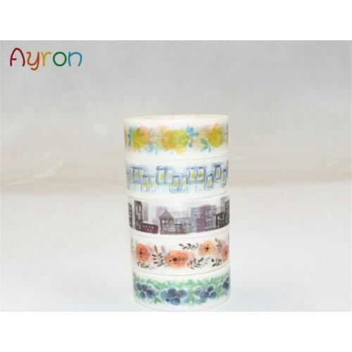 15 Mm * 10m Diy High rise building Washi Tape Adhesive Tape DIY Scrapbooking Sticker Label Masking Tape
