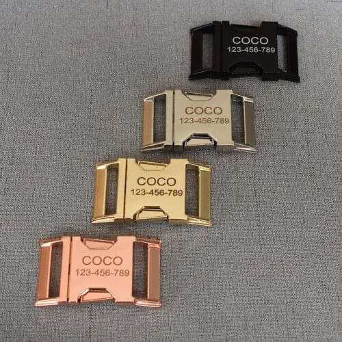 LOGO 100 Pcs 15mm 20mm 25mm 32mm Metal Belt Buckle Side Release Buckle for DIY Bag Paracord Buckles Bracelet Trinket LOGO-DCK