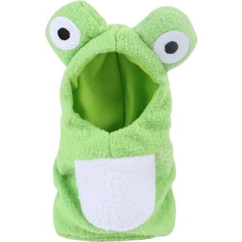 Cute Bird Clothes Parrot Frog Hoodie Costume Winter Coat Warm Hooded Clothes Apparel Funny for Parakeets Birds Party Costumes
