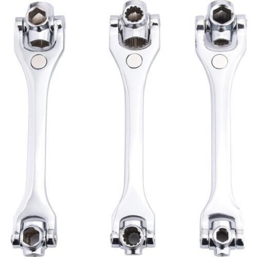 Multi Tool Hand Tools Household Socket Wrench Head Square Ratchet Socket Wrench Double-Ended Torque Wrench Repair Tools