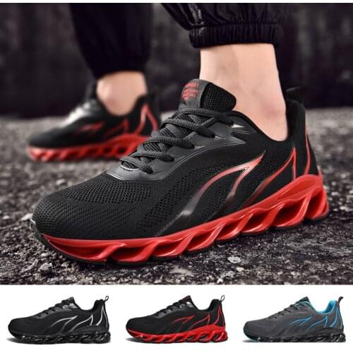Blade Sole Mens Shoes Classic Walking Sport Running Shoes Mesh Jogging Sneakers Man Comfortable Run Training Athletic Shoe