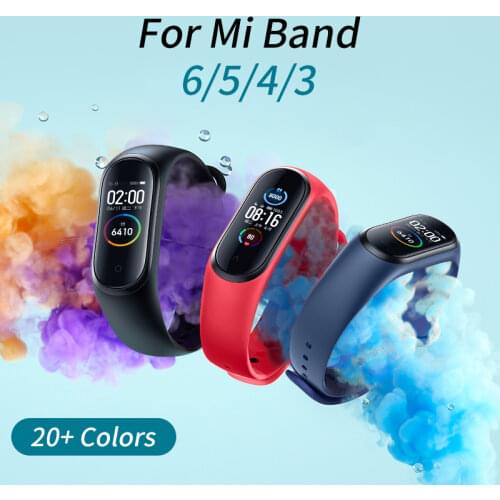 For Xiaomi Mi Band 6 5 4 3 Strap Replacement Wrist Straps Bracelets Silicone Watch Band For Xiaomi MI Band 4 5 3 Wristband Strap