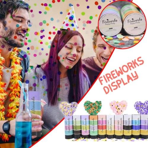 Hand-held Mini Celebration Party Paper Hand-twisted Spray Tube Christmas Firecracker Graduation Wedding Celebrations Supplies
