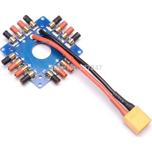 ESC Distribution Board Connection Board Soldered XT60 Plug & 3.5mm banana bullet connectors For Quadcopter Multicopter FPV