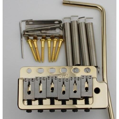 ST Guitar Wilkinson WVP6 Gold Tremolo Bridge + Stainless Steel Saddles+Brass Block