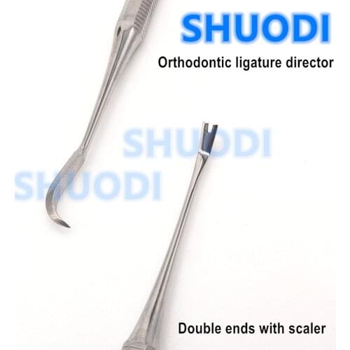 1 piece Double Ends Dental Orthodontic Ligature Director Curved With scaler tip Fine Narrow Dentist Tool Instrument
