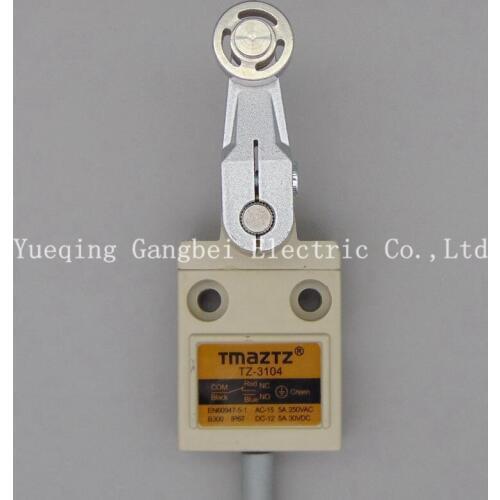 TMAZTZ TZ-3104 IP67 4Wire Roller Lever Plunger Limit Switch SPDT NO+NC Copper wire 3M