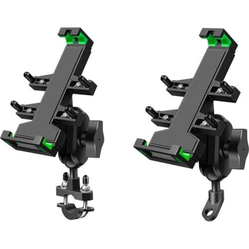 C1FB A02 Universal Motorcycle Bike Mobile Phone Holder Aluminum Bicycle Riding Bracket GPS Mount Handlebar Side Mirror Stand