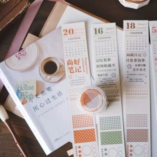 Vintage Memo Girds Points Washi Tape for Card Making Bullet Journal DIY Scrapbooking Decorative Sticker